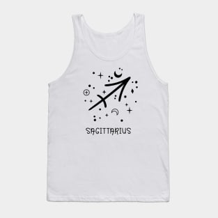 Sagittarius Celestial Zodiac Sign Symbol Tank Top